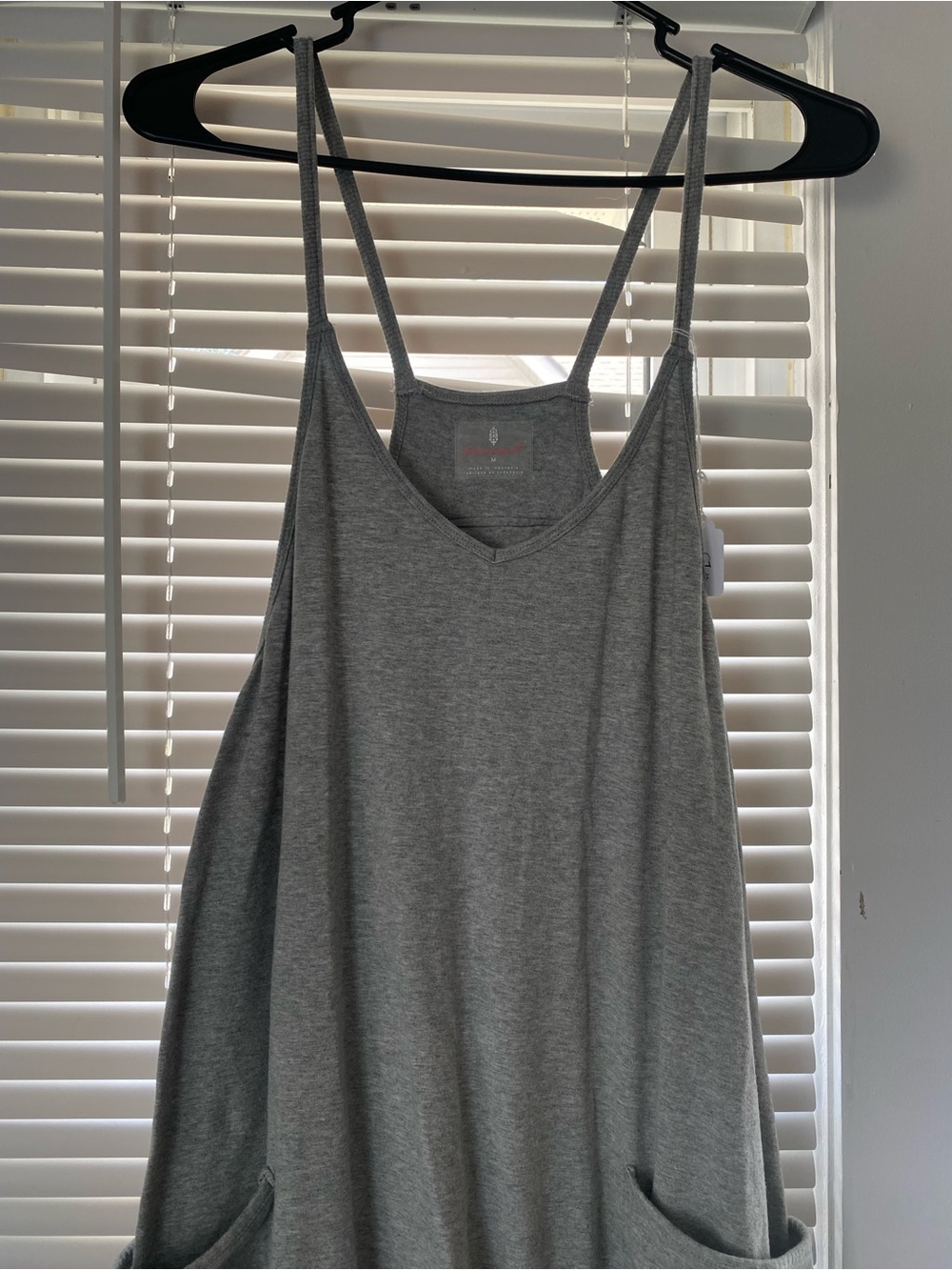 Free People FP Movement Hot Shot One Piece Gray Slouch Relaxed Lounge Jumpsuit M - Picture 2 of 10
